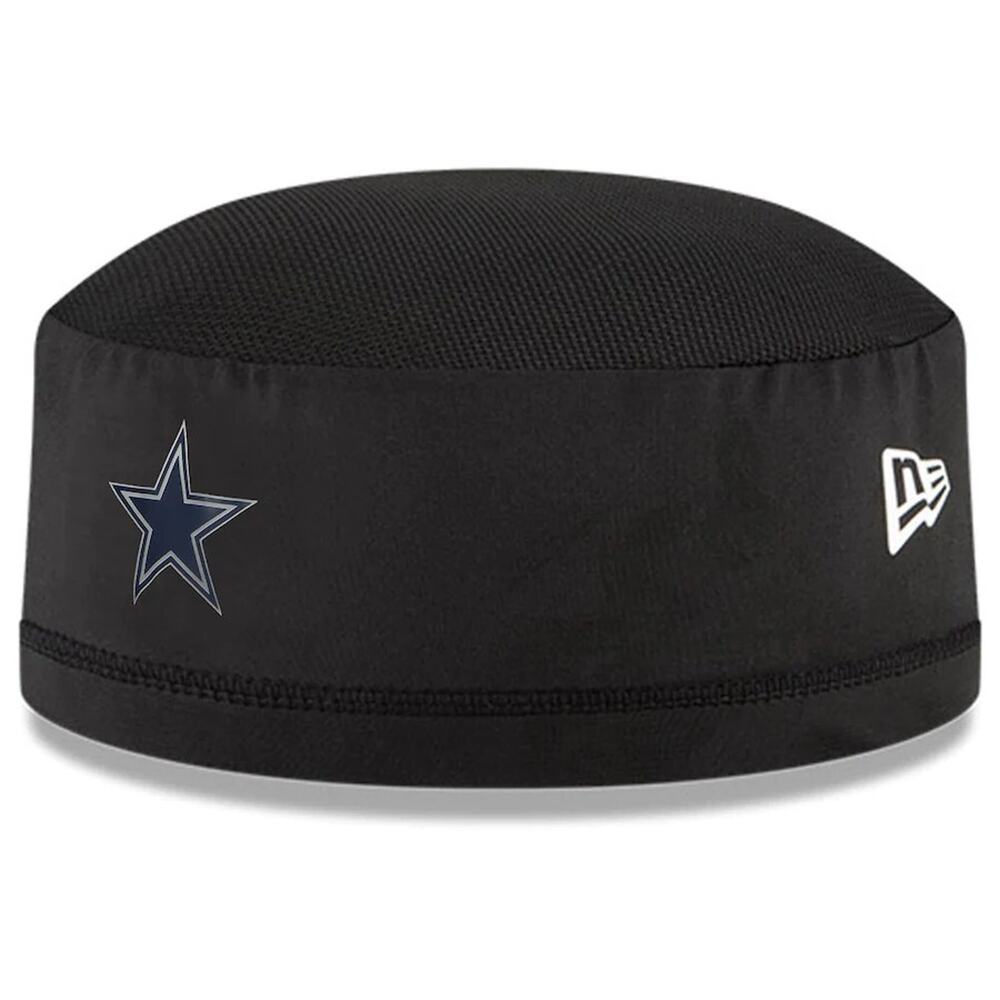 Dallas Cowboys Training Skully Cap Black Beanie Blue Star top New Era NFL hat L